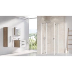 Ravak Chrome - Porte de douche CRV2-120, 1180-1200 mm, blanc/verre transparent 1QVG0100Z1