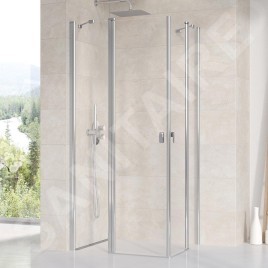 Ravak Chrome - Porte de douche CRV2-100, 980-1000 mm, aluminium poli/verre transparent 1QVA0C00Z1
