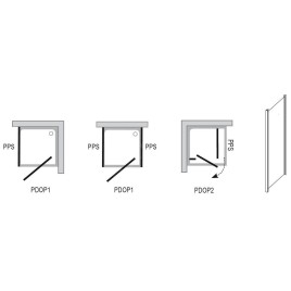 Ravak Pivot - Paroi de douche PPS-100, 970-995 mm, aluminium brillant/verre clair 90GA0C00Z1