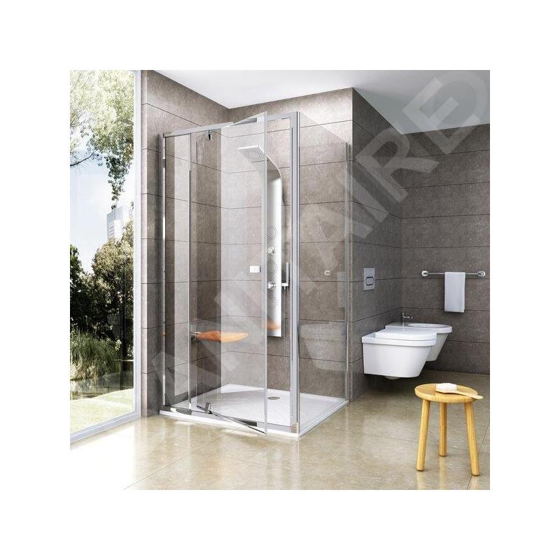 Ravak Pivot - Paroi de douche PPS-90, 870-895 mm, aluminium brillant/verre clair 90G70C00Z1