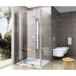 Ravak Pivot - Paroi de douche PPS-90, 870-895 mm, verre satiné/clair 90G70U00Z1