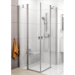 Ravak Chrome - Porte de douche CRV2-110, 1080-1100 mm, aluminium poli/verre transparent 1QVD0C00Z1