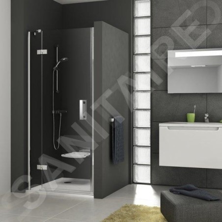 Ravak SmartLine - Porte de douche en deux parties SMSD2-100 A-L, 989-1006 mm, gauche, chrome/verre clair 0SLAAA00Z1