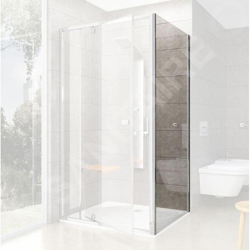 Ravak Pivot - Paroi de douche PPS-80, 770-795 mm, aluminium brillant/verre clair 90G40C00Z1