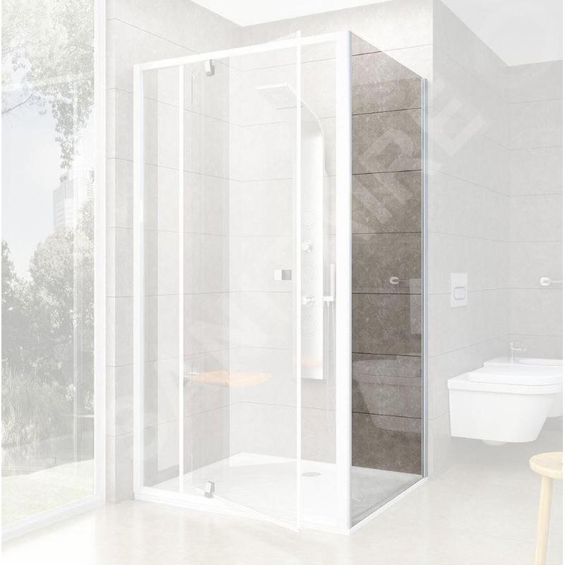 Ravak Pivot - Paroi de douche fixe PPS-80, 770-795 mm, blanc/verre clair 90G40100Z1