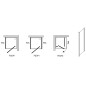 Ravak Pivot - Paroi de douche fixe PPS-80, 770-795 mm, blanc/verre clair 90G40100Z1