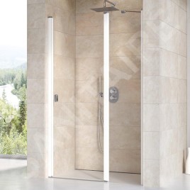 Ravak Chrome - Porte de douche en deux parties CSD2-110, 1075-1105 cm, blanc/verre transparent 0QVDC100Z1
