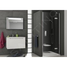 Ravak SmartLine - Porte de douche en deux parties SMSD2-90 A-R, 889-906 mm, droite, chromé/verre clair 0SP7AA00Z1