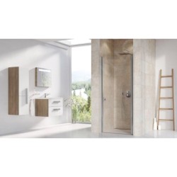 Ravak Chrome - Porte de douche, 775-805 mm, satiné/verre transparent 0QV40U00Z1