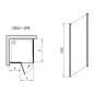 Ravak Chrome - Paroi de douche fixe CPS-90, 880-900 mm, blanc/verre transparent 9QV70100Z1