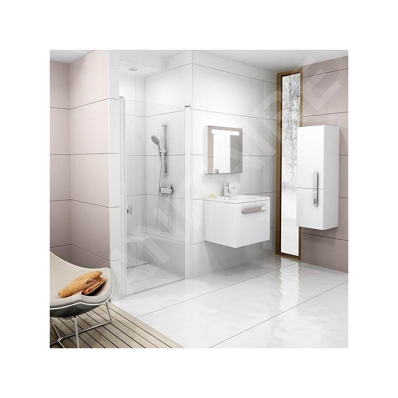 Ravak Chrome - Porte de douche, 775-805 mm, blanc/verre transparent 0QV40100Z1
