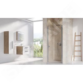 Ravak Chrome - Porte de douche, 875-905 mm, aluminium poli/verre transparent 0QV70C00Z1