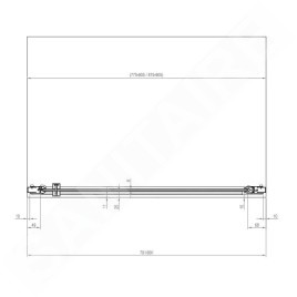 Ravak Chrome - Porte de douche, 875-905 mm, satiné/verre transparent 0QV70U00Z1