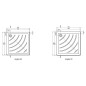 Ravak Kaskada - Receveur de douche Angela LA, 800x800 mm, AntiBac, blanc A014401220