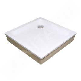 Ravak Kaskada - Receveur de douche Angela LA, 800x800 mm, AntiBac, blanc A014401220