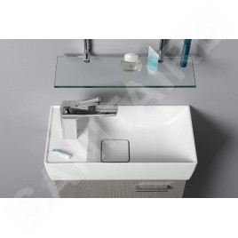 Sapho Small - Lave-mains Maxx 470x240 mm, gauche, blanc MX475