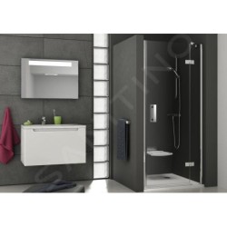 Ravak SmartLine - Porte de douche en deux parties SMSD2-120 B-R, 1199-1216 mm, droite, chromé/verre clair 0SPGBA00Z1