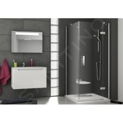 Ravak SmartLine - Paroi de douche SMPS-90 L, 885-900 mm, droite, chrome/verre transparent 9SL70A00Z1