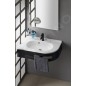 Sapho Pulse - Vasque d’angle 750x450 mm, avec trop-plein, trou pour robinetterie, version gauche, blanc BM752