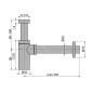 Alcadrain Siphons - Siphon design, bronze antique A400ANTIC