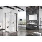 Ravak Pivot - Cabine de douche quart de rond PSKK3-80, 770-795 mm, noir/verre 37644300Z1