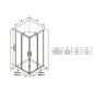 Ravak Blix - Cabine de douche Slim BLSRV2-90, 900x900 mm, inox brillant/verre transparent X1LM70C00Z1