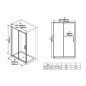 Ravak Blix - Porte de douche Slim BLSDP2-120, en deux parties 1177-1205 mm, acier inoxydable brillant/verre clair X0PMG0C00Z1