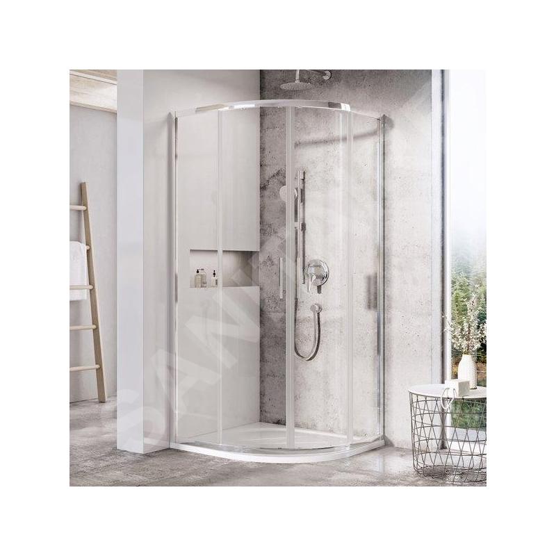 Ravak Blix - Cabine de douche Slim BLSCP4-80, 800x800 mm, acier inoxydable brillant/verre clair X3BM40C00Z1
