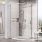 Ravak Blix - Cabine de douche Slim BLSCP4-80, 800x800 mm, acier inoxydable brillant/verre clair X3BM40C00Z1