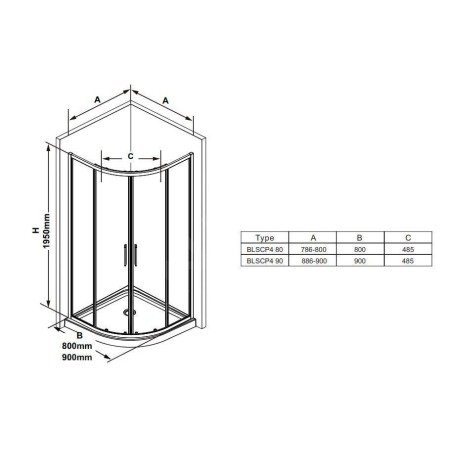 Ravak Blix - Cabine de douche Slim BLSCP4-80, 800x800 mm, acier inoxydable brillant/verre clair X3BM40C00Z1