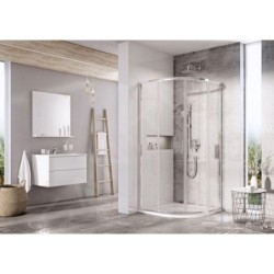 Ravak Blix - Cabine de douche Slim BLSCP4-80, 800x800 mm, acier inoxydable brillant/verre clair X3BM40C00Z1