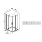 Ravak Blix - Cabine de douche quart de rond, 900x900 mm, acier inoxydable brillant/verre clair X3BM70C00Z1 Ravak Blix - Cabine de douche quart de rond, 900x900 mm, acier inoxydable brillant/verre clair X3BM70C00Z1
