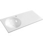 Sapho Juno - Lavabo 1000x150x470 mm, sans trop-plein, trou robinetterie robinetterie à droite, blanc JU101 Sapho Juno - Lavabo 1000x150x470 mm, sans trop-plein, trou robinetterie robinetterie à droite, blanc JU101