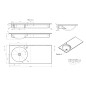 Sapho Juno - Lavabo 1000x150x470 mm, sans trop-plein, trou robinetterie robinetterie à droite, blanc JU101 Sapho Juno - Lavabo 1000x150x470 mm, sans trop-plein, trou robinetterie robinetterie à droite, blanc JU101