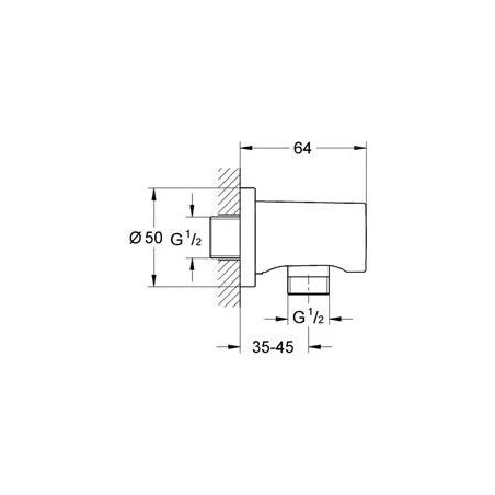 Grohe Rainshower - Coude de raccordement, blanc 27076LS0