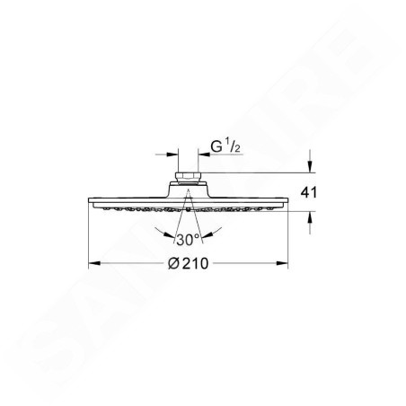 Grohe Rainshower - Douche de tête Cosmopolitan, 1 jet, chrome 2836800E