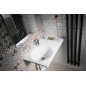 Sapho Juno - Lavabo 1000x150x470 mm, sans trop-plein, trou robinetterie robinetterie à droite, blanc JU101 Sapho Juno - Lavabo 1000x150x470 mm, sans trop-plein, trou robinetterie robinetterie à droite, blanc JU101