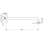 Hansgrohe Aktiva - Bras de douche, 389 mm, nickel brossé 27413820