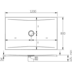 Jika Pure - Receveur de douche 1200x800 mm, blanc H2164200000001