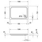 Duravit D-Code - Receveur de douche 1000x700 mm, Antislip, blanc alpin 720093000000001
