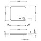 Duravit D-Code - Receveur de douche 1000x900 mm, blanc alpin 720107000000000