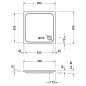 Duravit D-Code - Receveur de douche, 900x900 mm, Anti-slip, blanc alpin 720102000000001