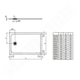 Ideal Standard Ultra Flat S - Receveur de douche 1000x700 mm, blanc K8218FR