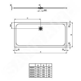 Ideal Standard Ultra Flat S - Receveur de douche 1700 x 700 mm, sable K8281FT