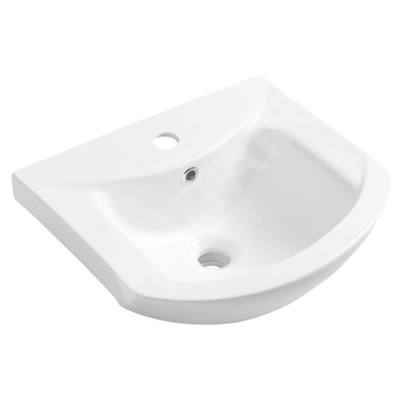 Aqualine Zero - Meuble lavabo 455x400 mm, 1 point d'amorçage, blanc 6045
