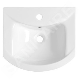 Aqualine Zero - Meuble lavabo 455x400 mm, 1 point d'amorçage, blanc 6045