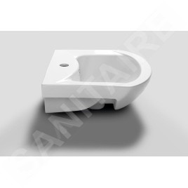 Aqualine Zero - Meuble lavabo 455x400 mm, 1 point d'amorçage, blanc 6045