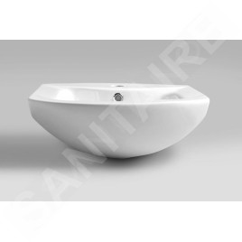 Aqualine Zero - Meuble lavabo 455x400 mm, 1 point d'amorçage, blanc 6045