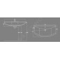 Aqualine Zero - Meuble lavabo 970x510 mm, avec trop-plein, trou pour robinet, blanc 6095 Aqualine Zero - Meuble lavabo 970x510 mm, avec trop-plein, trou pour robinet, blanc 6095