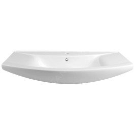 Aqualine Zero - Meuble lavabo 970x510 mm, avec trop-plein, trou pour robinet, blanc 6095